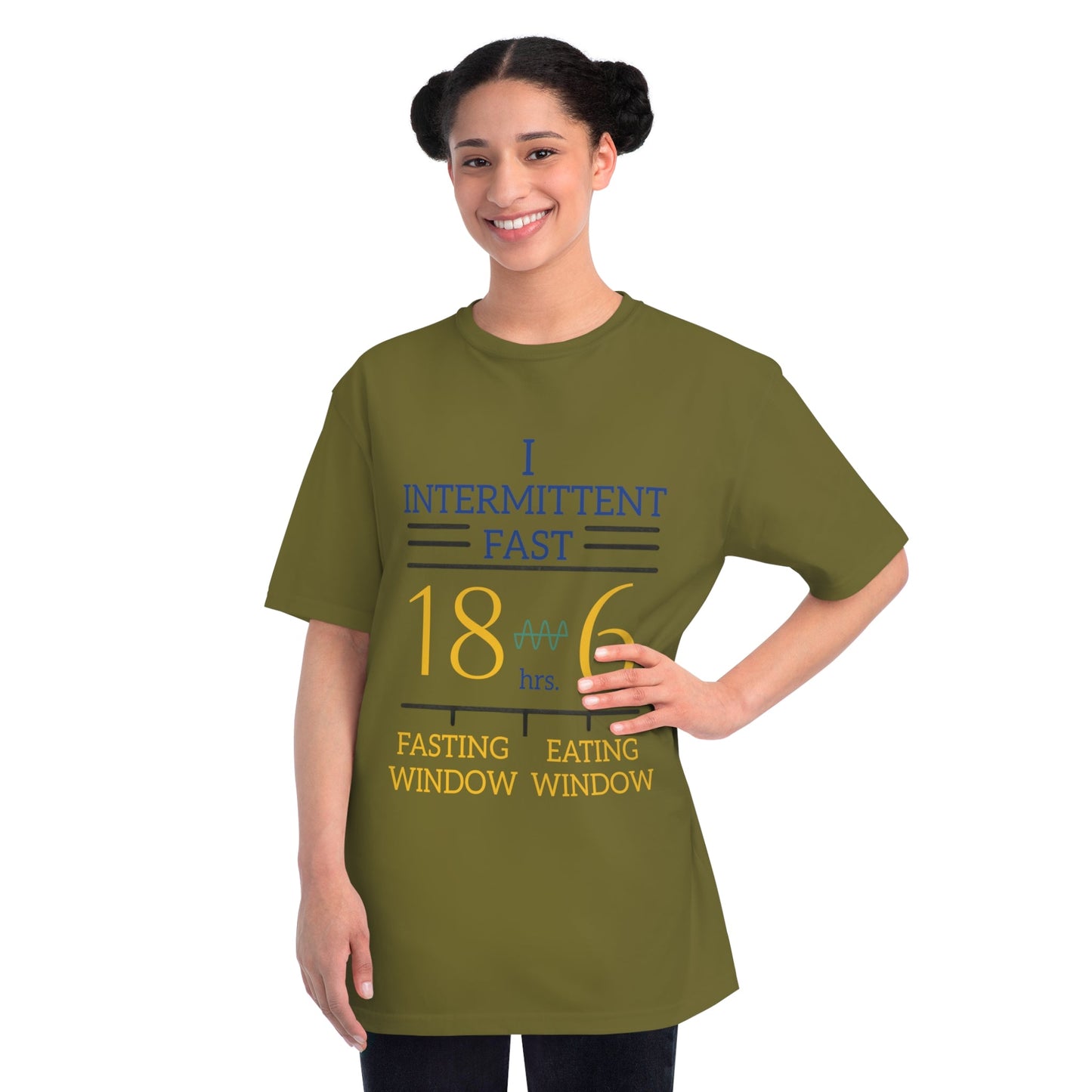 'I Intermittent Fast_18 - 6'_100% Organic Cotton T-Shirt - My Higher Being