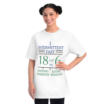 'I Intermittent Fast_18 - 6'_100% Organic Cotton T-Shirt - My Higher Being