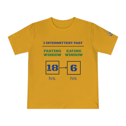 'I Intermittent Fast_18 - 6' (MHB EDITION)_100% Organic Cotton Jersey T-Shirt - My Higher Being