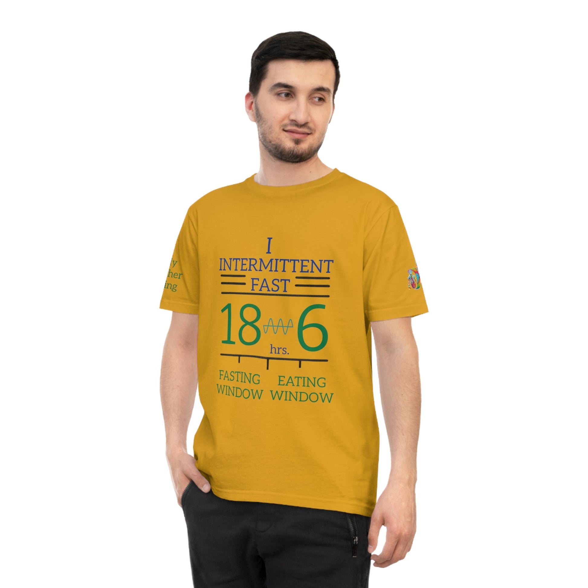 'I Intermittent Fast_18 - 6' (MHB EDITION)_100% Organic Cotton Jersey T-Shirt - My Higher Being