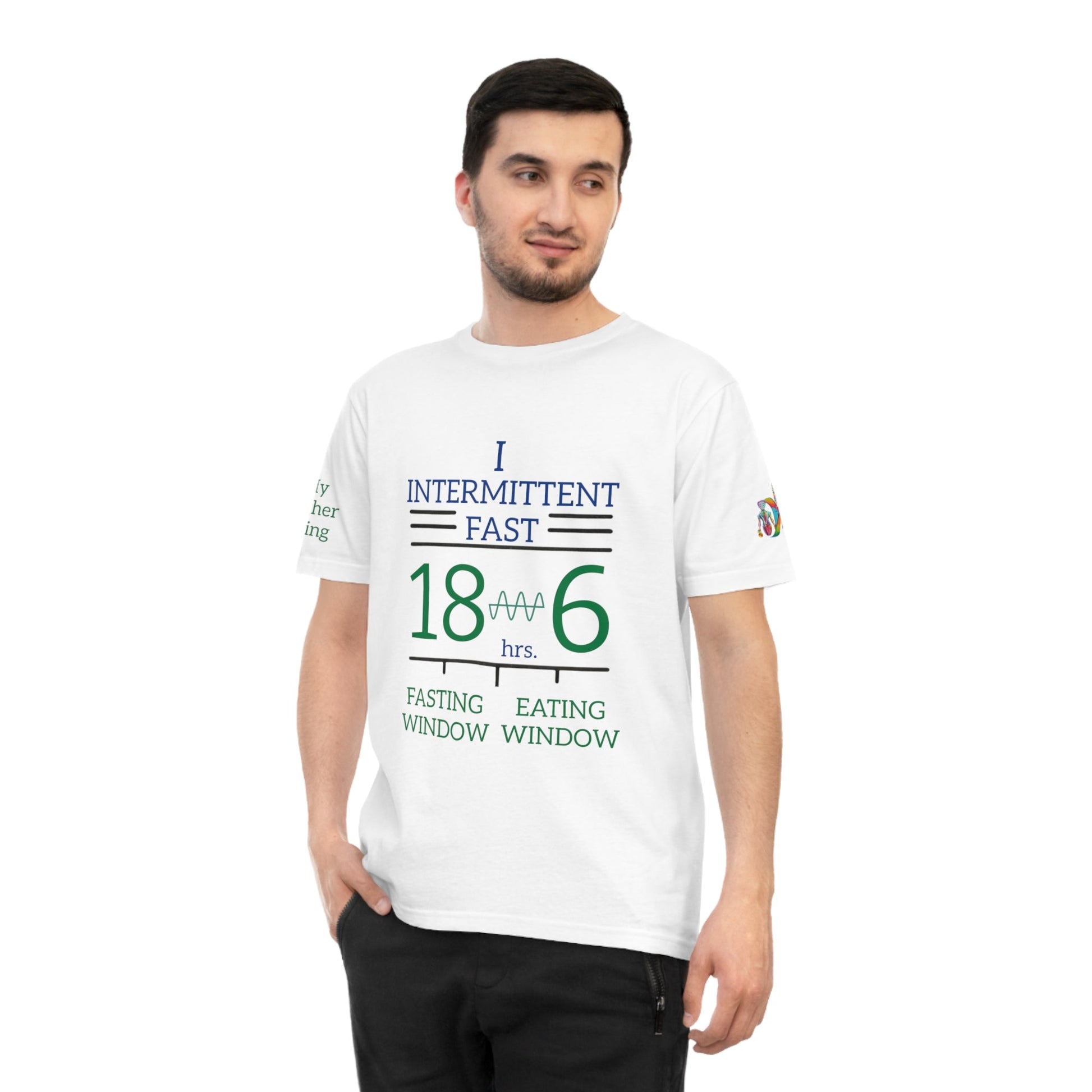 'I Intermittent Fast_18 - 6' (MHB EDITION)_100% Organic Cotton Jersey T-Shirt - My Higher Being