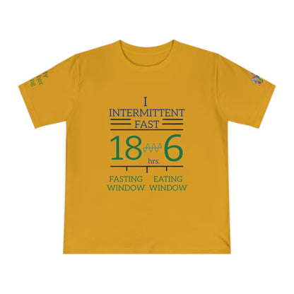 'I Intermittent Fast_18 - 6' (MHB EDITION)_100% Organic Cotton Jersey T-Shirt - My Higher Being