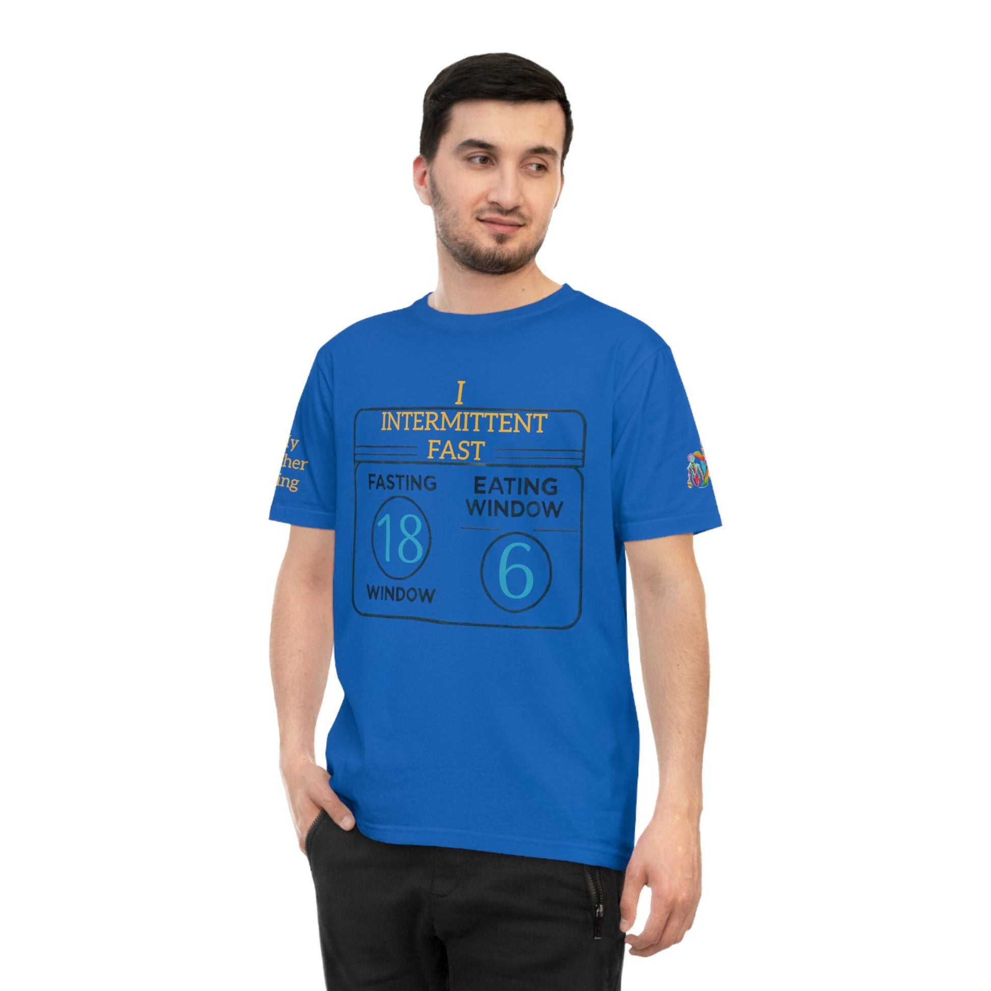 'I Intermittent Fast_18 - 6' (MHB EDITION)_100% Organic Cotton Jersey T-Shirt - My Higher Being