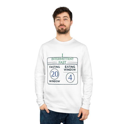 'I Intermittent Fast_20 - 4'_100% Organic Cotton Long Sleeve Tee - My Higher Being