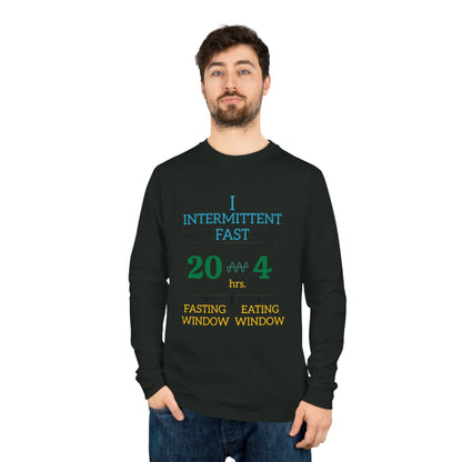 'I Intermittent Fast_20 - 4'_100% Organic Cotton Long Sleeve Tee - My Higher Being