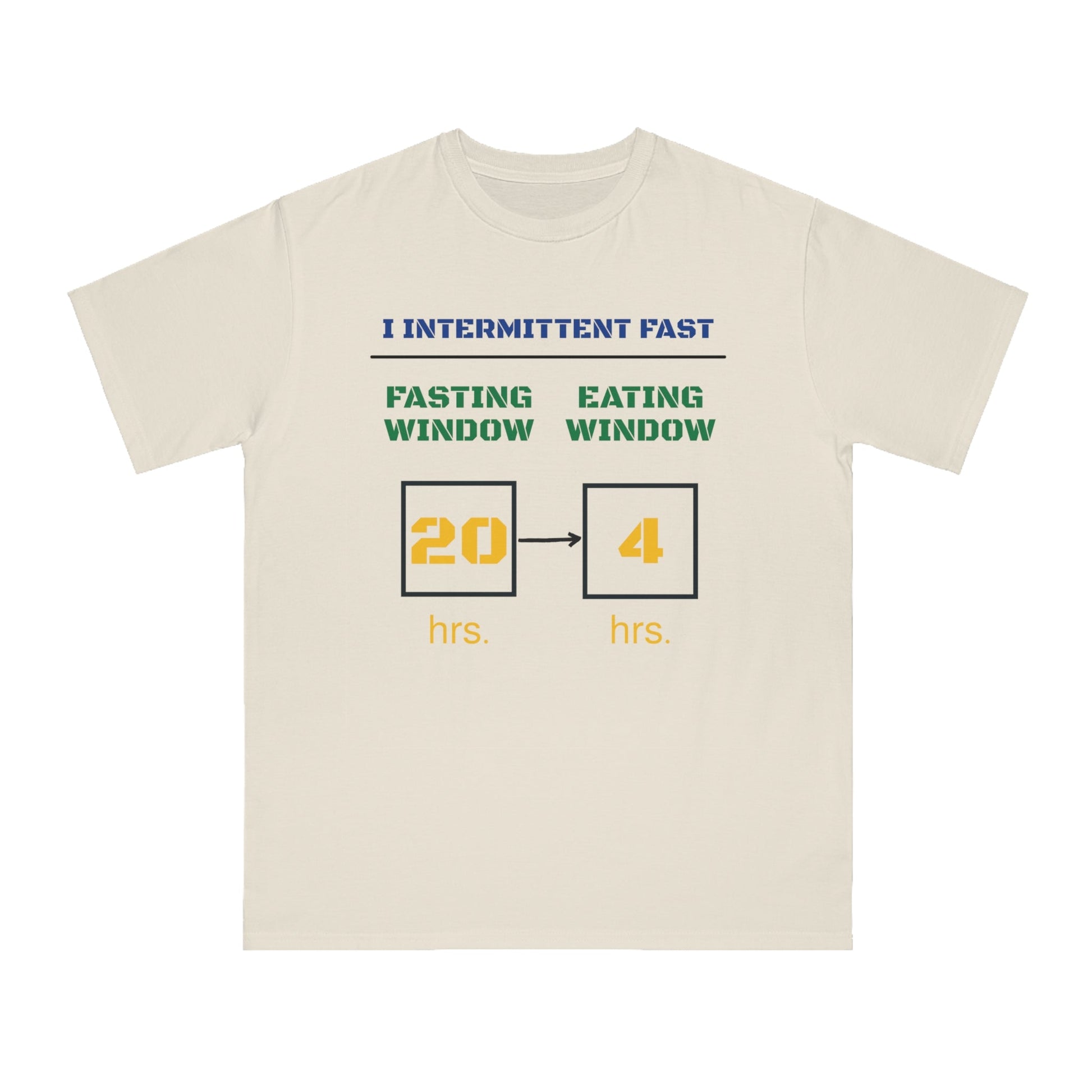 'I Intermittent Fast_20 - 4'_100% Organic Cotton T-Shirt - My Higher Being