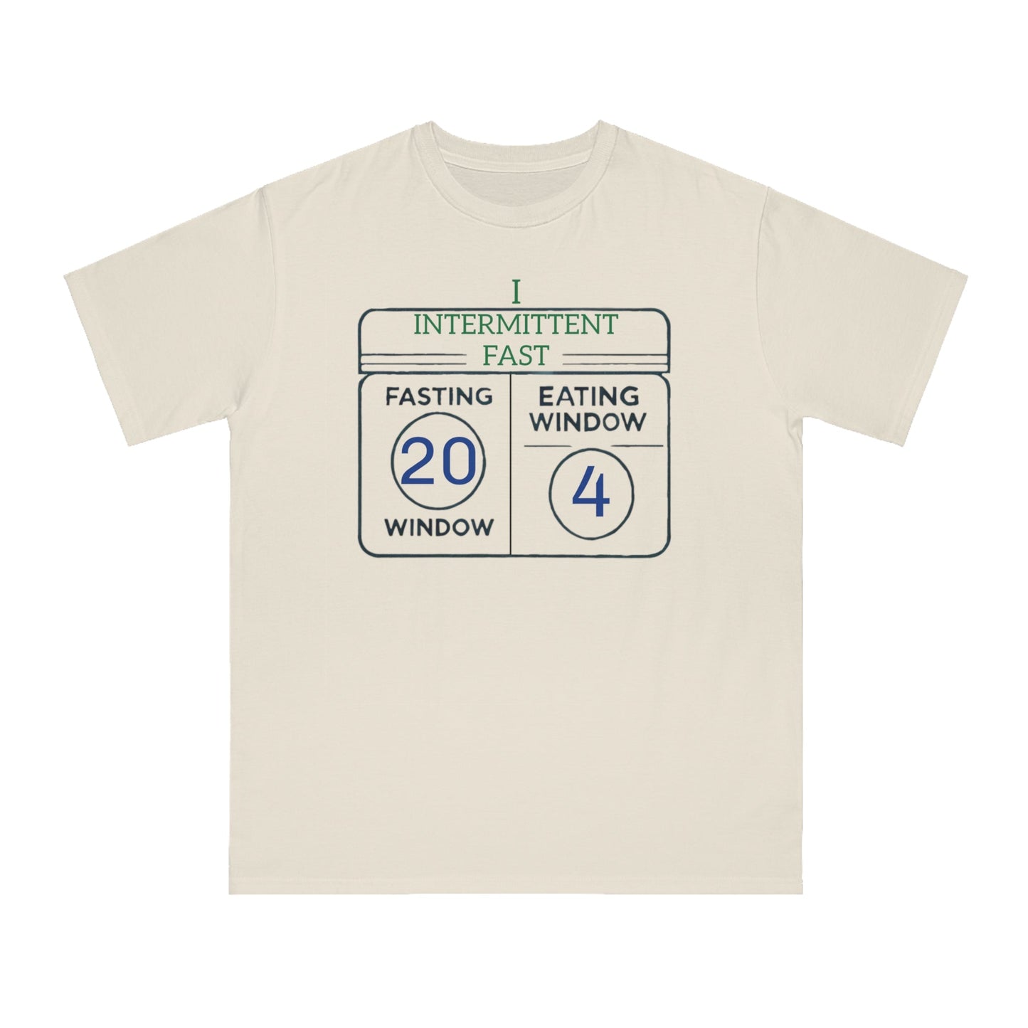 'I Intermittent Fast_20 - 4'_100% Organic Cotton T-Shirt - My Higher Being