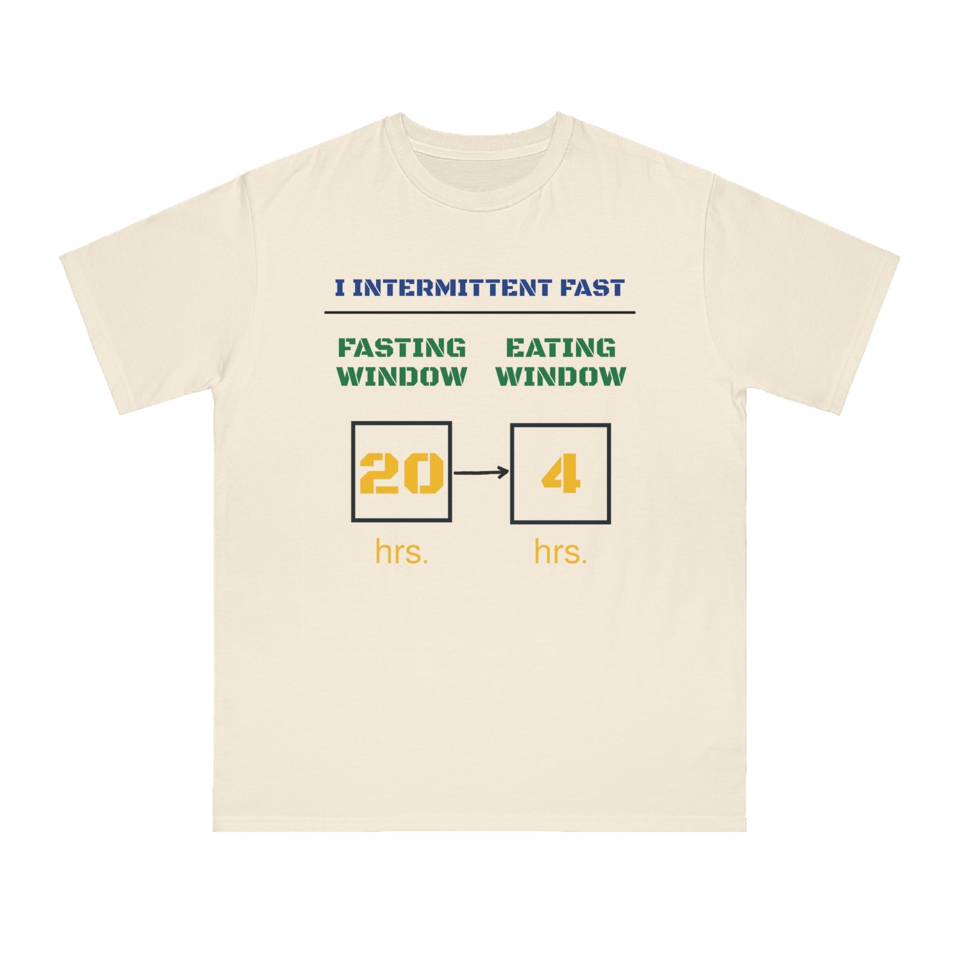 'I Intermittent Fast_20 - 4'_100% Organic Cotton T-Shirt - My Higher Being