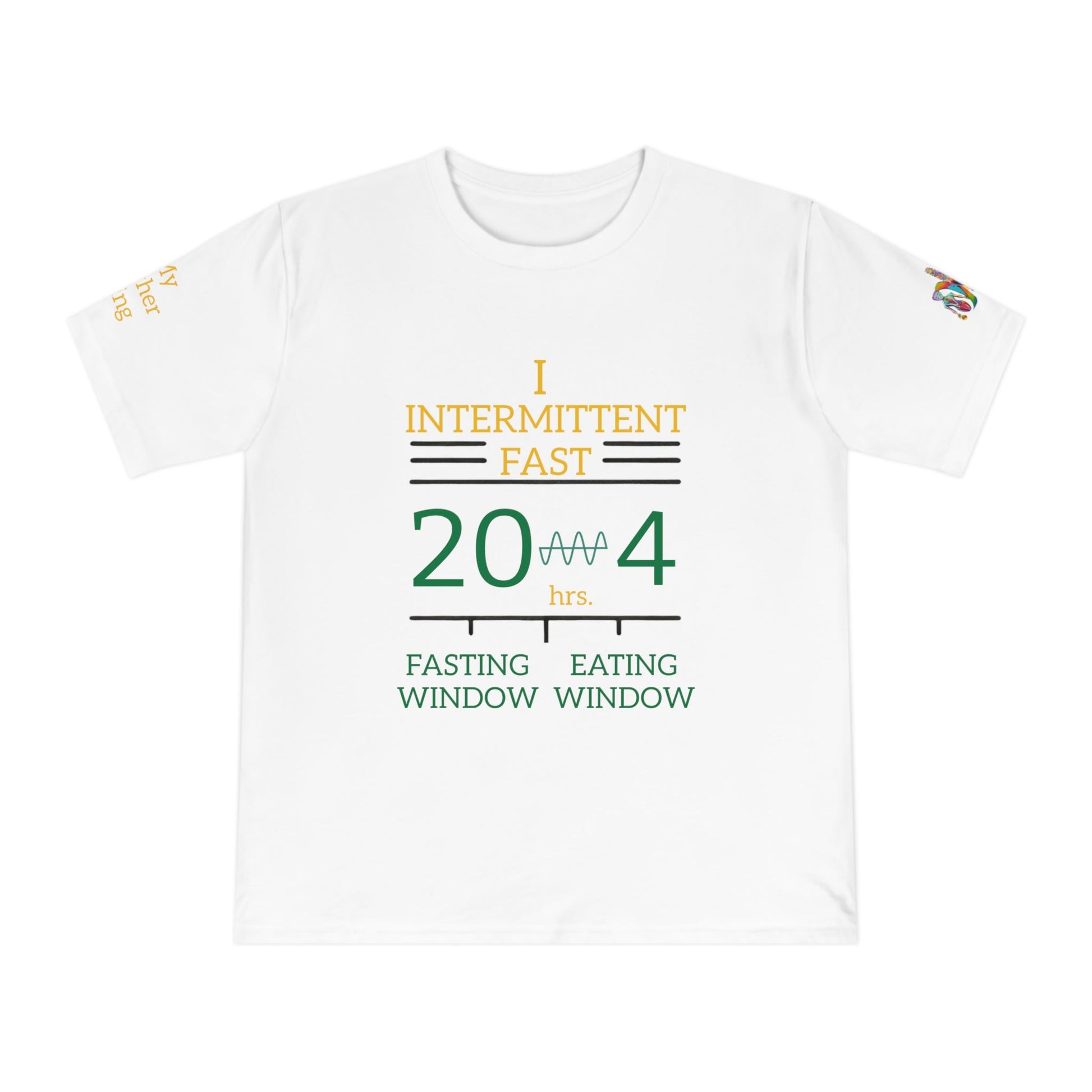 'I Intermittent Fast_20 - 4' (MHB EDITION)_100% Organic Cotton Jersey T-Shirt - My Higher Being