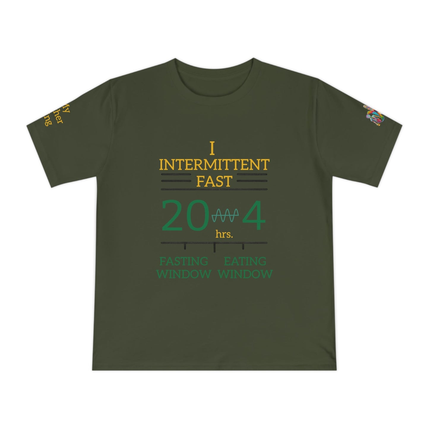 'I Intermittent Fast_20 - 4' (MHB EDITION)_100% Organic Cotton Jersey T-Shirt - My Higher Being