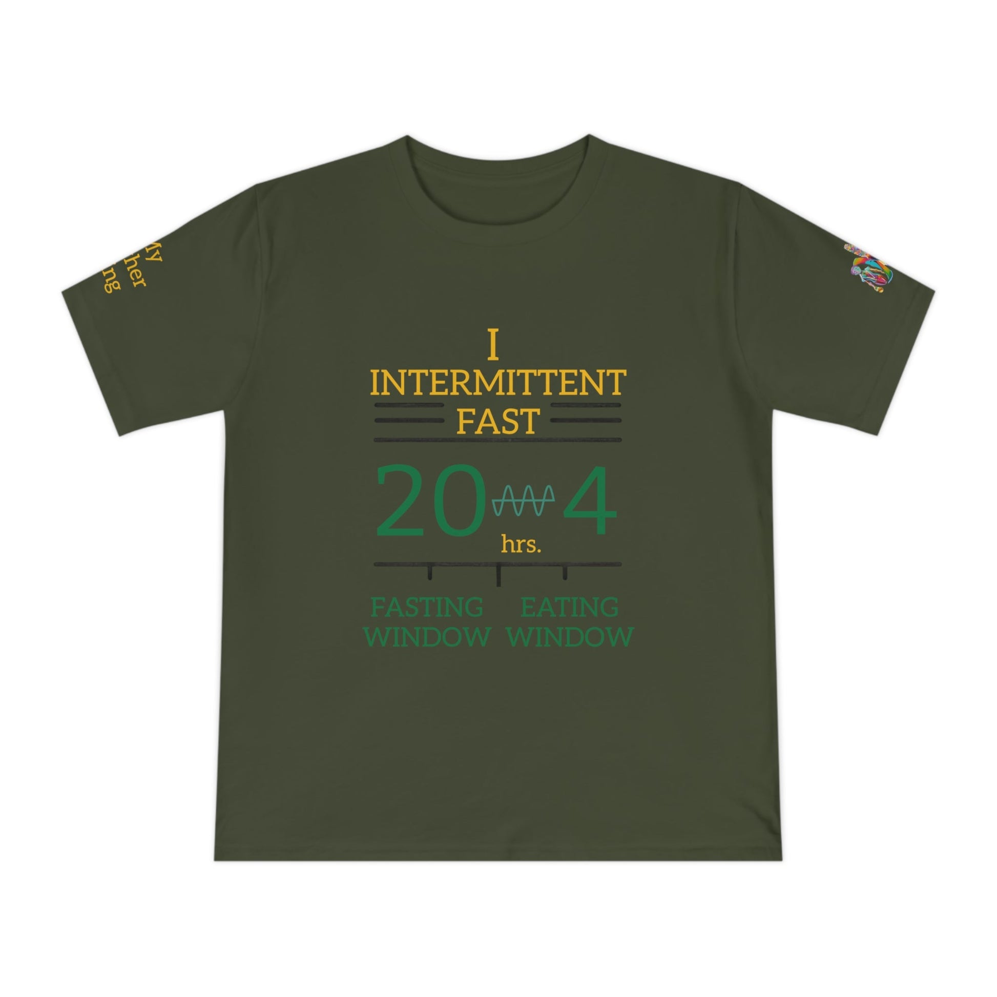 'I Intermittent Fast_20 - 4' (MHB EDITION)_100% Organic Cotton Jersey T-Shirt - My Higher Being