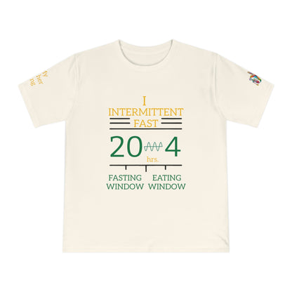 'I Intermittent Fast_20 - 4' (MHB EDITION)_100% Organic Cotton Jersey T-Shirt - My Higher Being