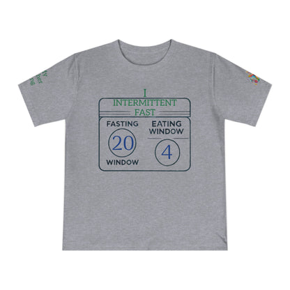 'I Intermittent Fast_20 - 4' (MHB EDITION)_100% Organic Cotton Jersey T-Shirt - My Higher Being