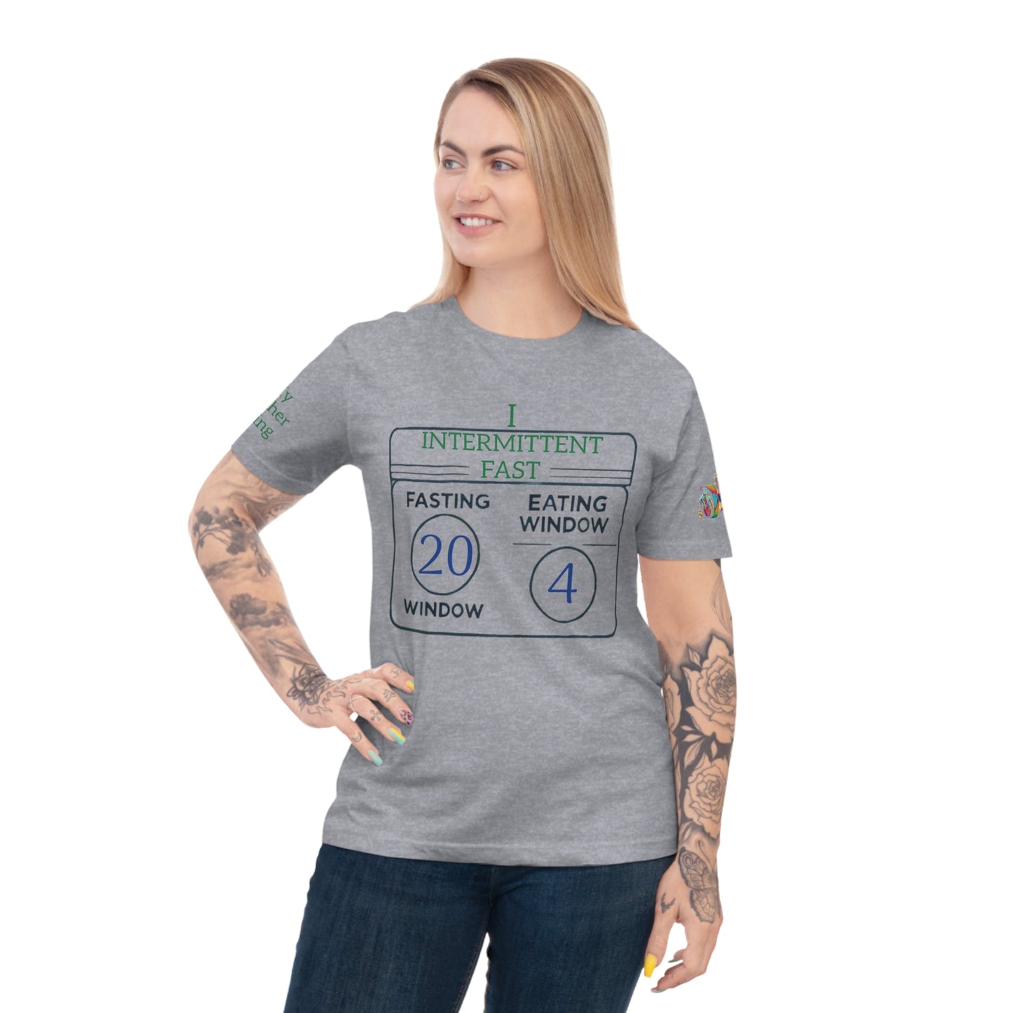 'I Intermittent Fast_20 - 4' (MHB EDITION)_100% Organic Cotton Jersey T-Shirt - My Higher Being