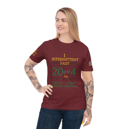 'I Intermittent Fast_20 - 4' (MHB EDITION)_100% Organic Cotton Jersey T-Shirt - My Higher Being