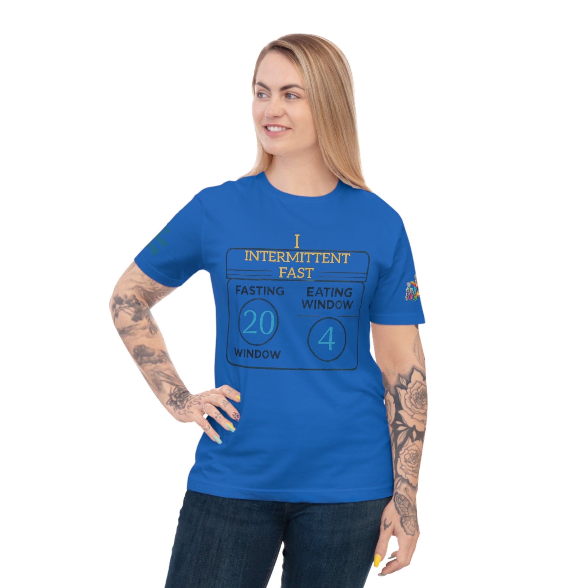 'I Intermittent Fast_20 - 4' (MHB EDITION)_100% Organic Cotton Jersey T-Shirt - My Higher Being