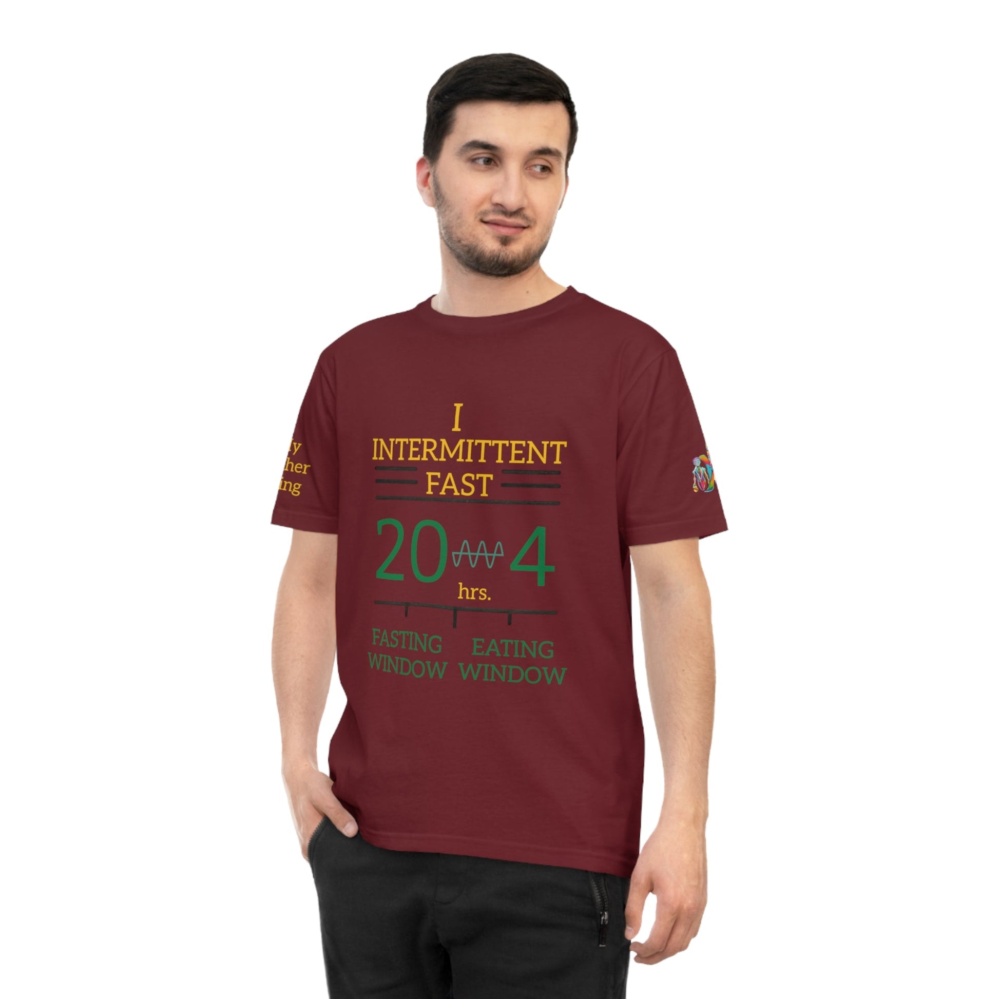 'I Intermittent Fast_20 - 4' (MHB EDITION)_100% Organic Cotton Jersey T-Shirt - My Higher Being