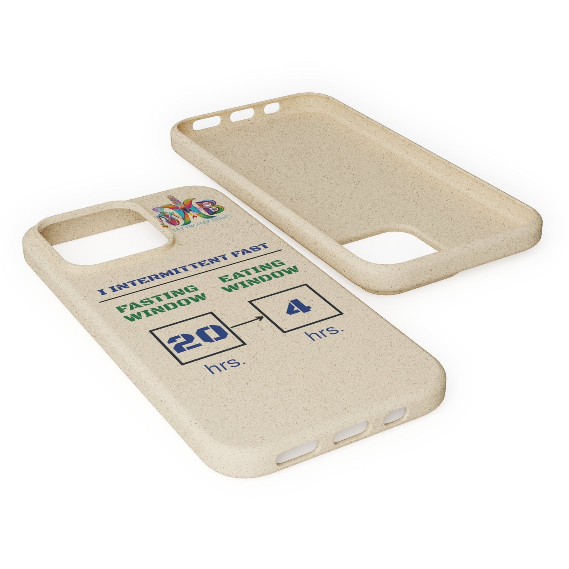 'I Intermittent Fast_20 - 4'_Plastic Free Biodegradable Phone Case (MHB Edition) - My Higher Being