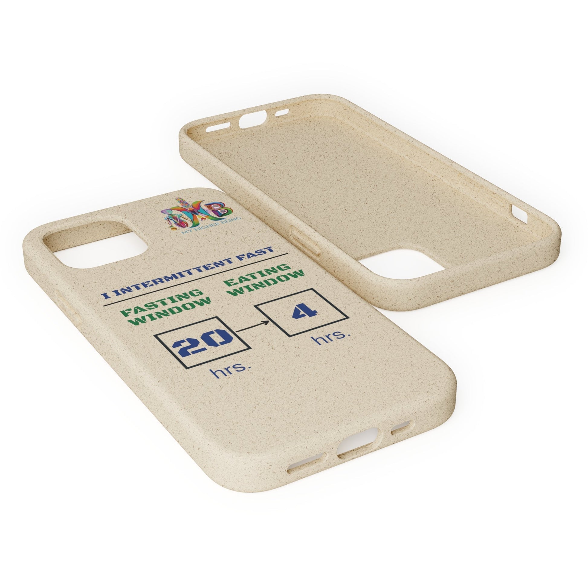 'I Intermittent Fast_20 - 4'_Plastic Free Biodegradable Phone Case (MHB Edition) - My Higher Being