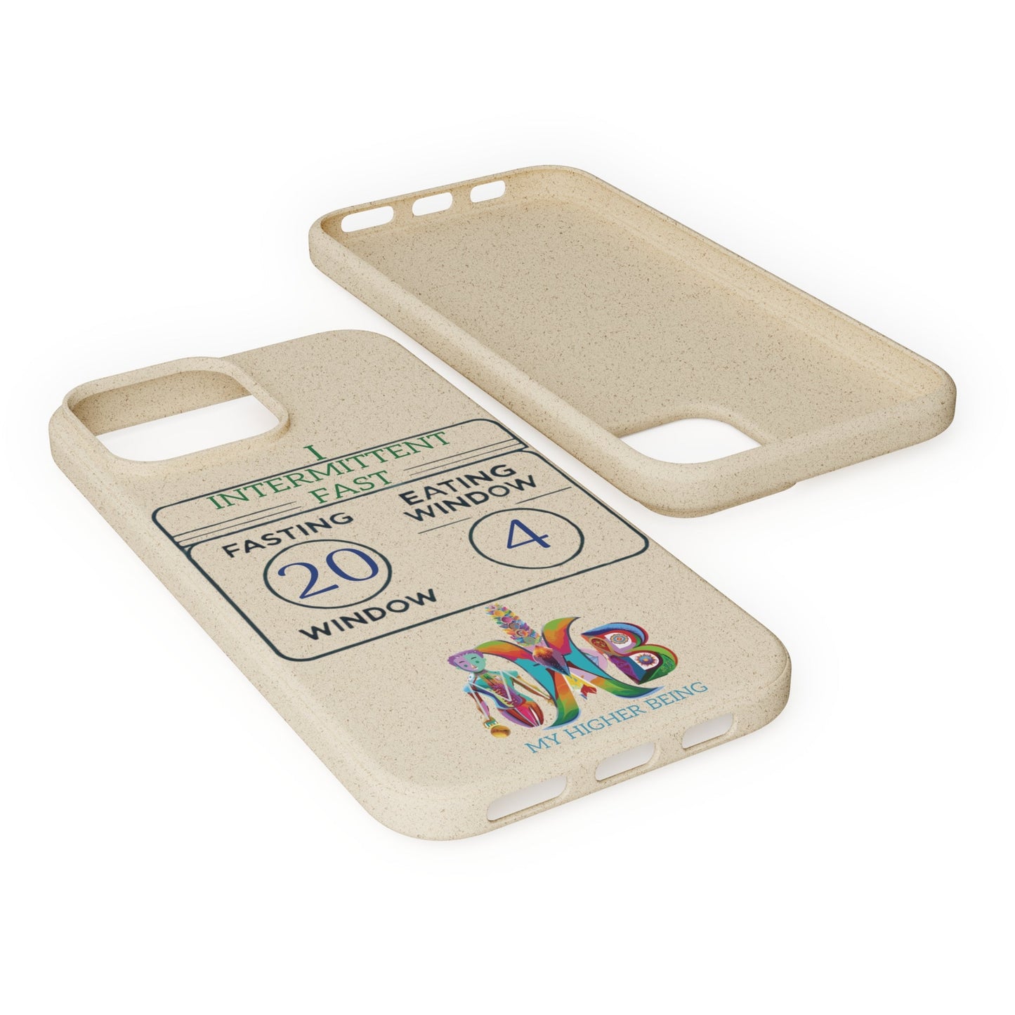 'I Intermittent Fast_20 - 4'_Plastic Free Biodegradable Phone Case (MHB Edition) - My Higher Being