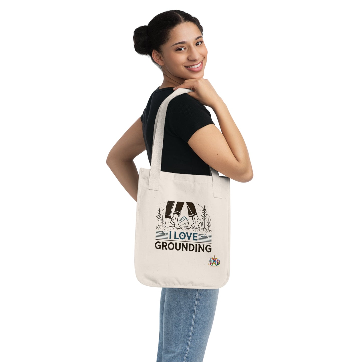 'I Love Grounding'_100% Organic Cotton Canvas Tote Bag - My Higher Being