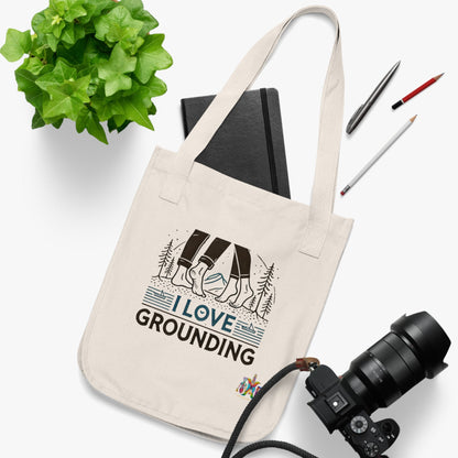 'I Love Grounding'_100% Organic Cotton Canvas Tote Bag - My Higher Being