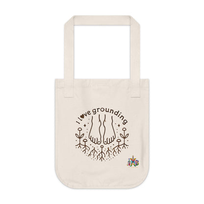 'I Love Grounding'_100% Organic Cotton Canvas Tote Bag - My Higher Being