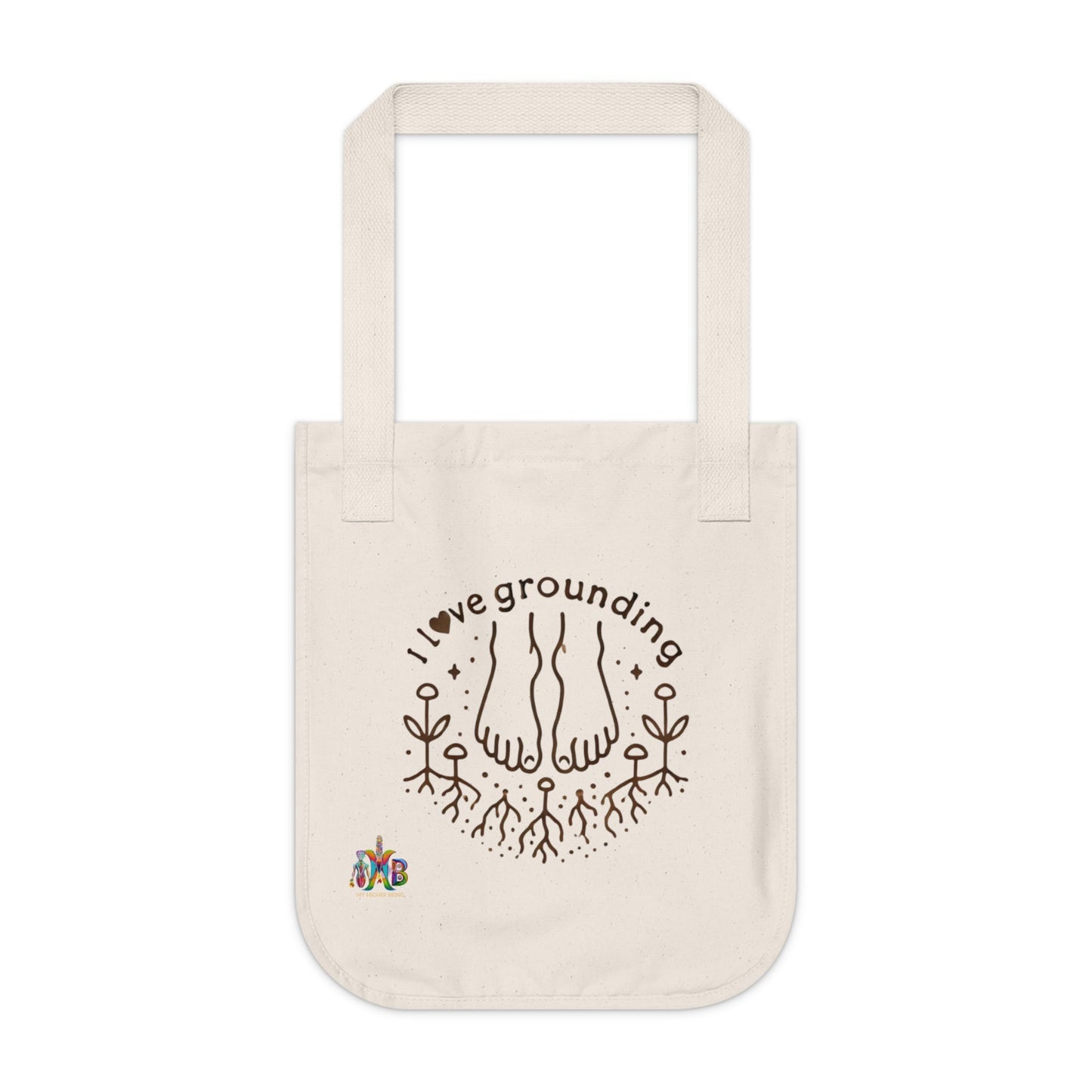 'I Love Grounding'_100% Organic Cotton Canvas Tote Bag - My Higher Being