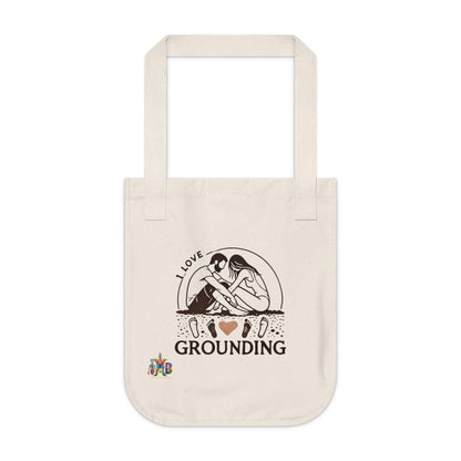 'I Love Grounding'_100% Organic Cotton Canvas Tote Bag - My Higher Being