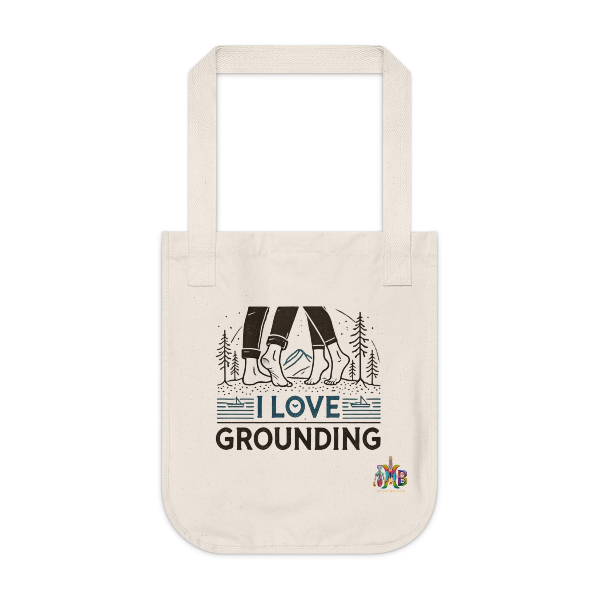 'I Love Grounding'_100% Organic Cotton Canvas Tote Bag - My Higher Being