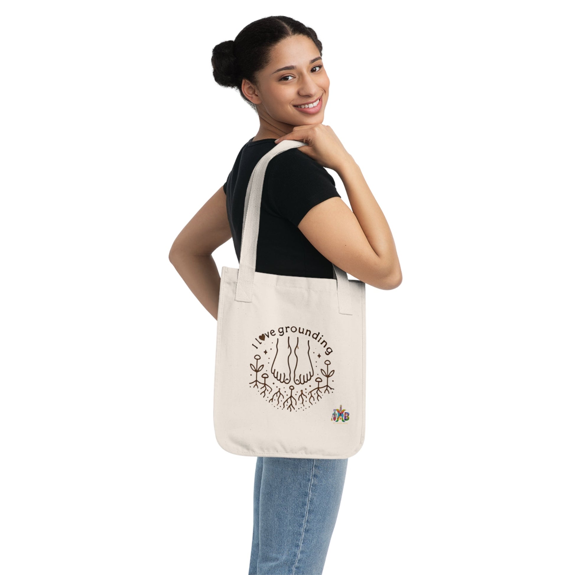 'I Love Grounding'_100% Organic Cotton Canvas Tote Bag - My Higher Being