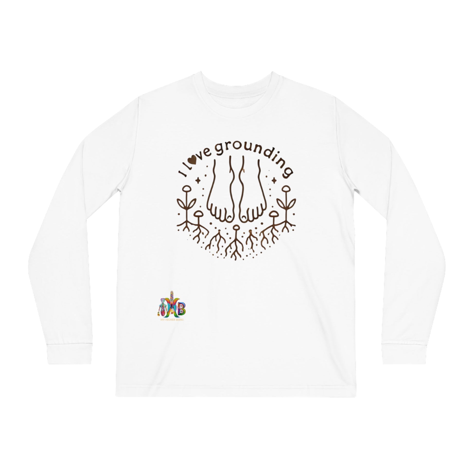 'I Love Grounding'_100% Organic Cotton Long Sleeve Tee - My Higher Being