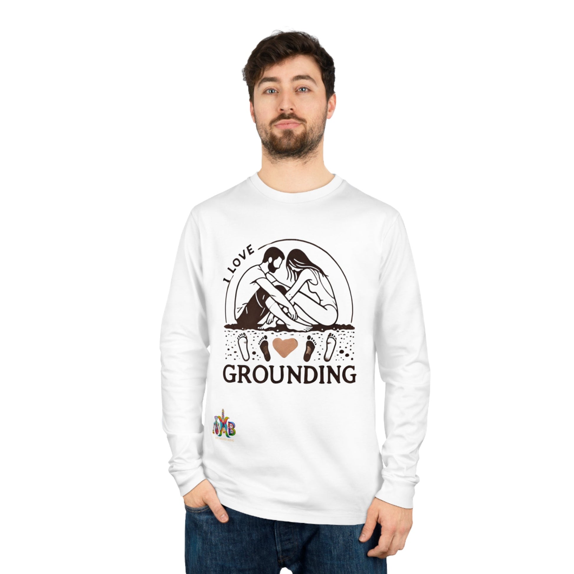 'I Love Grounding'_100% Organic Cotton Long Sleeve Tee - My Higher Being