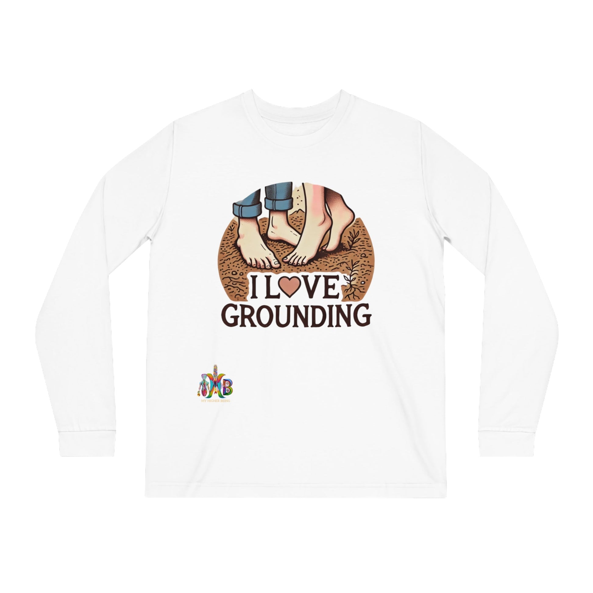 'I Love Grounding'_100% Organic Cotton Long Sleeve Tee - My Higher Being