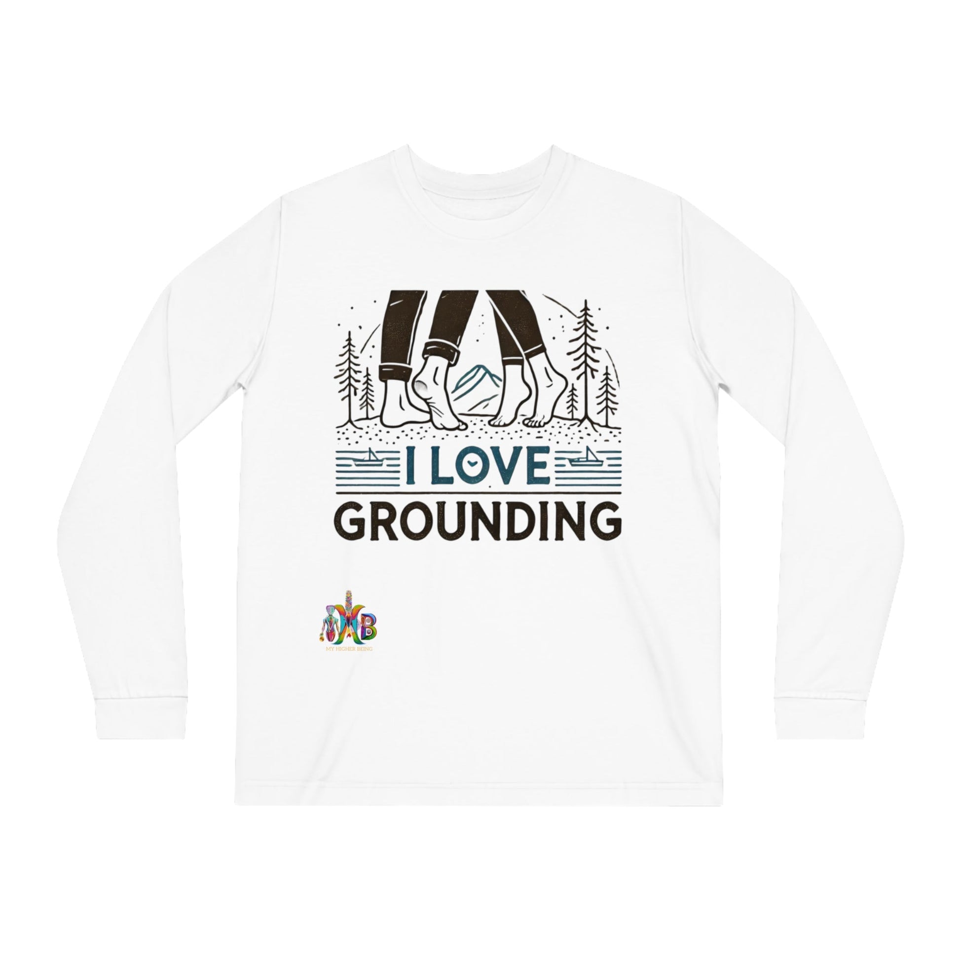 'I Love Grounding'_100% Organic Cotton Long Sleeve Tee - My Higher Being