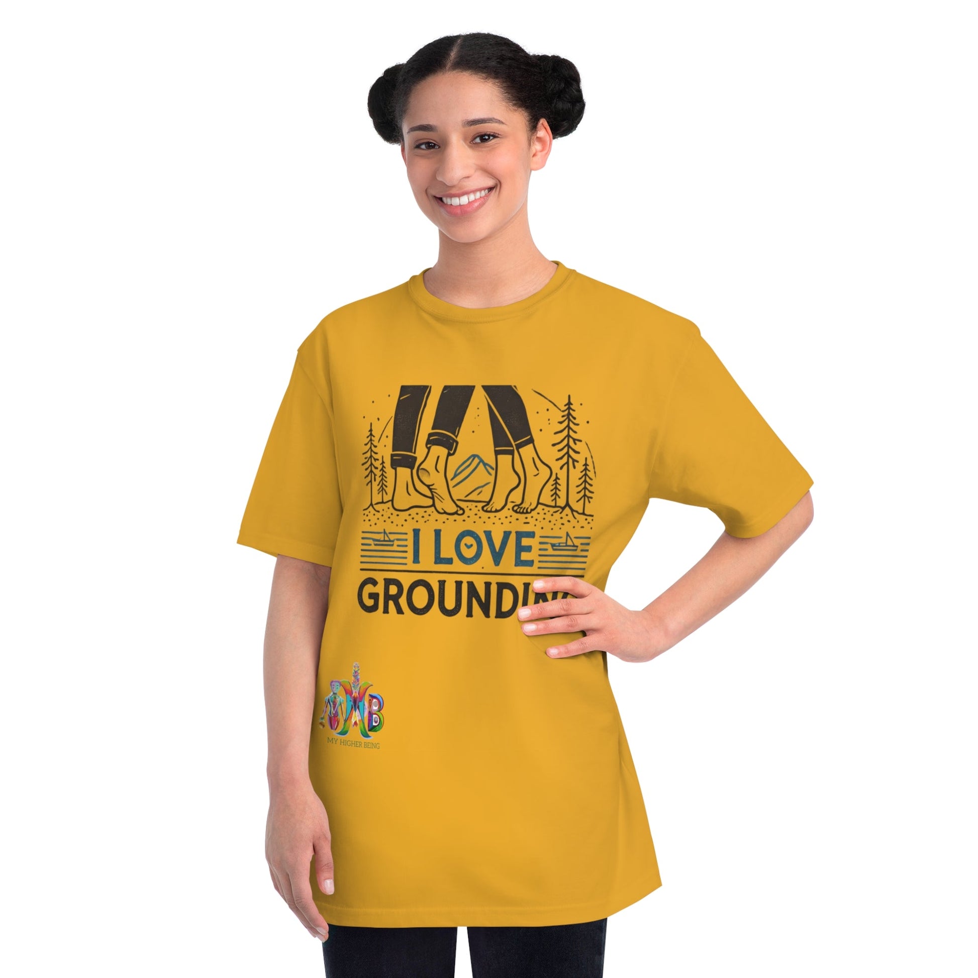 'I Love Grounding'_100% Organic Cotton T-Shirt - My Higher Being