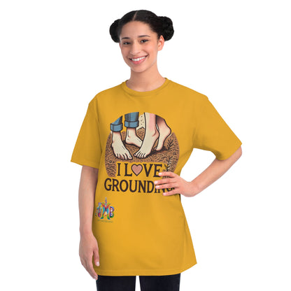 'I Love Grounding'_100% Organic Cotton T-Shirt - My Higher Being