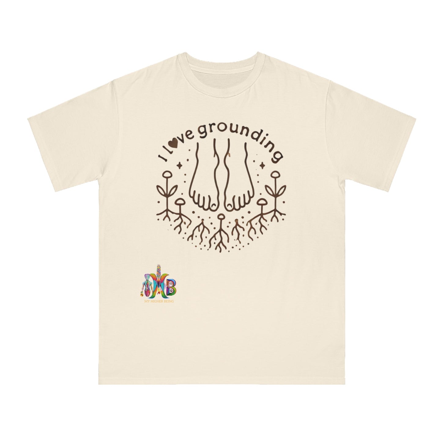 'I Love Grounding'_100% Organic Cotton T-Shirt - My Higher Being