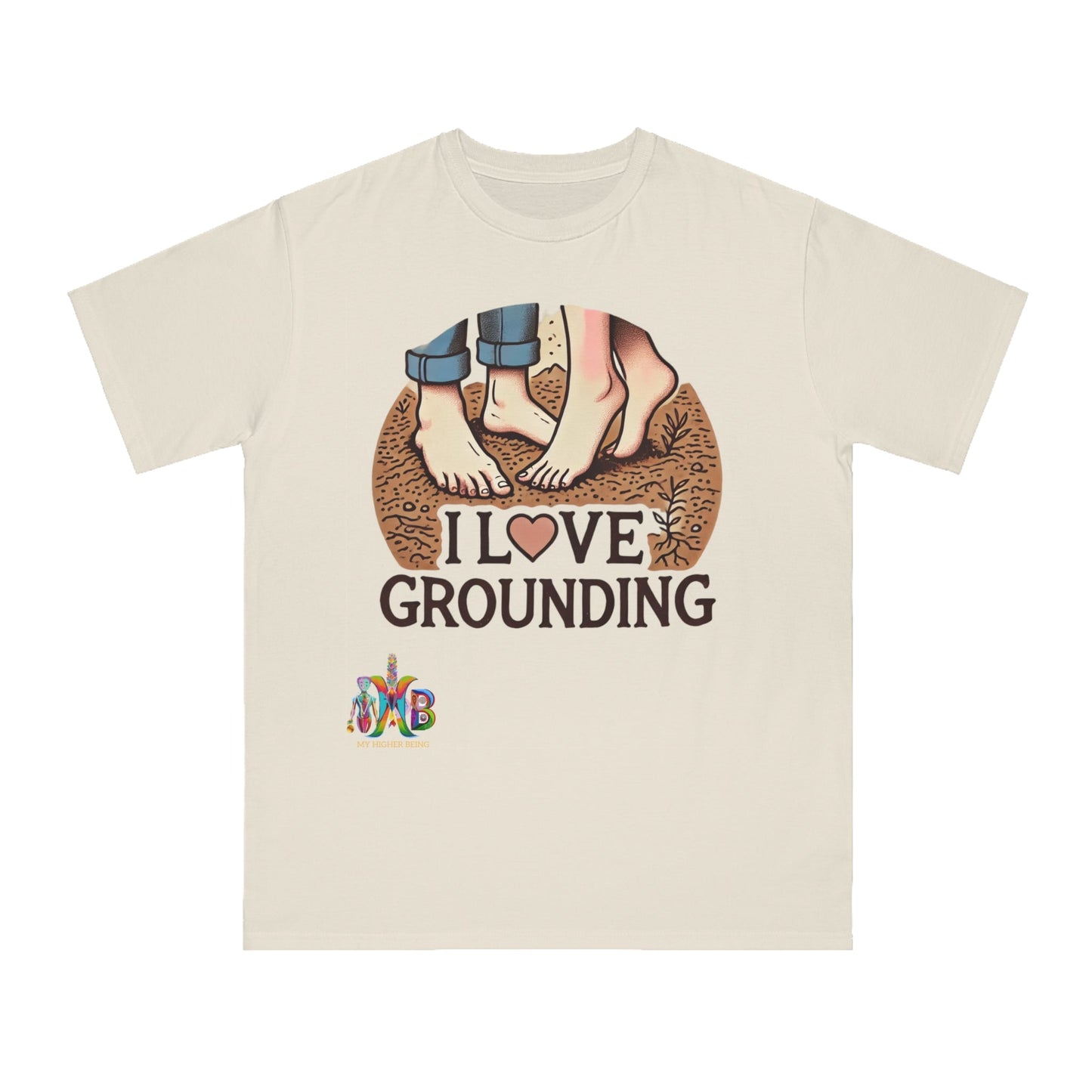 'I Love Grounding'_100% Organic Cotton T-Shirt - My Higher Being