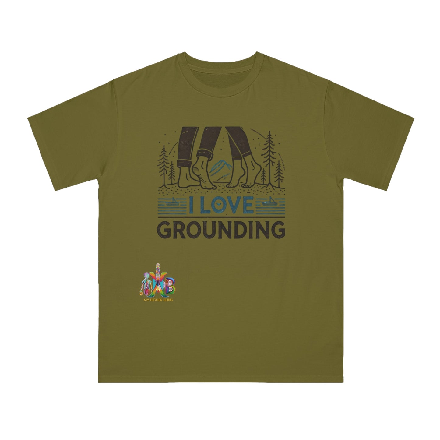 'I Love Grounding'_100% Organic Cotton T-Shirt - My Higher Being
