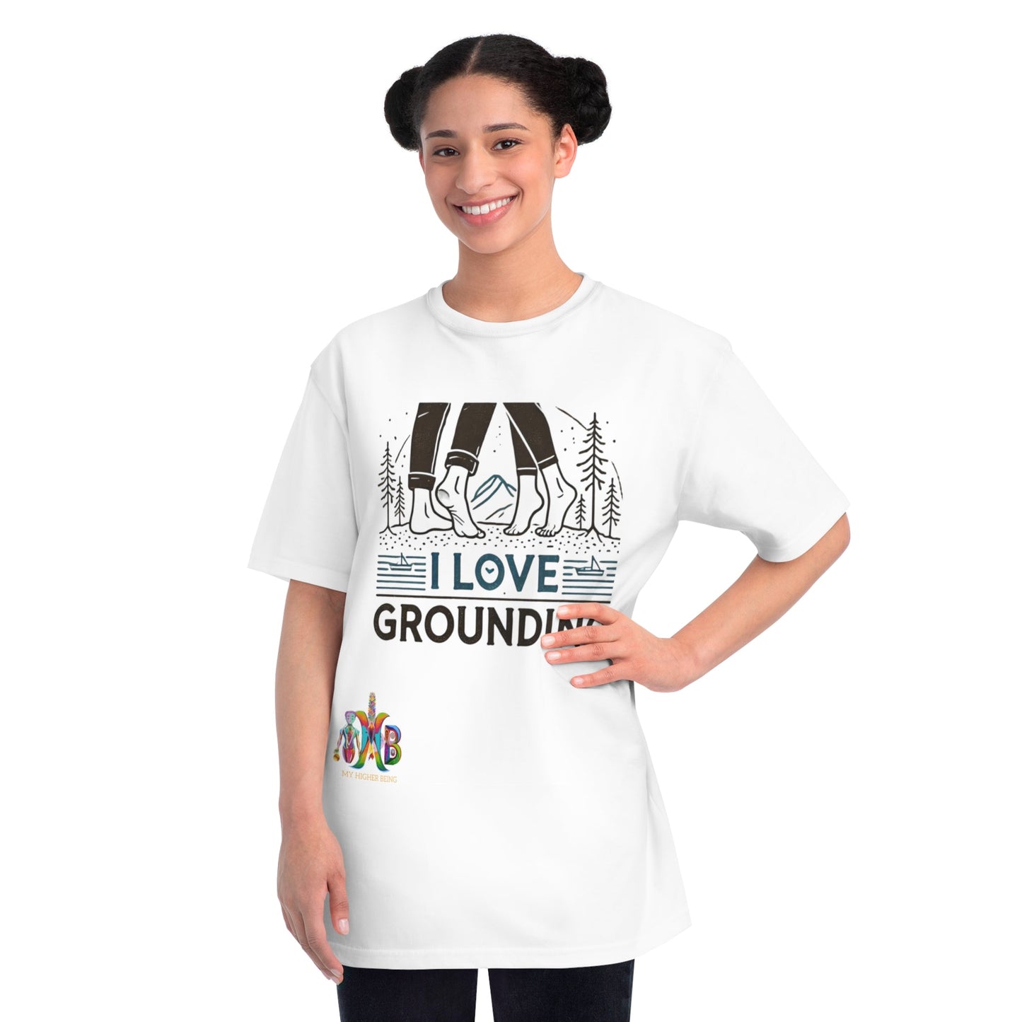 'I Love Grounding'_100% Organic Cotton T-Shirt - My Higher Being