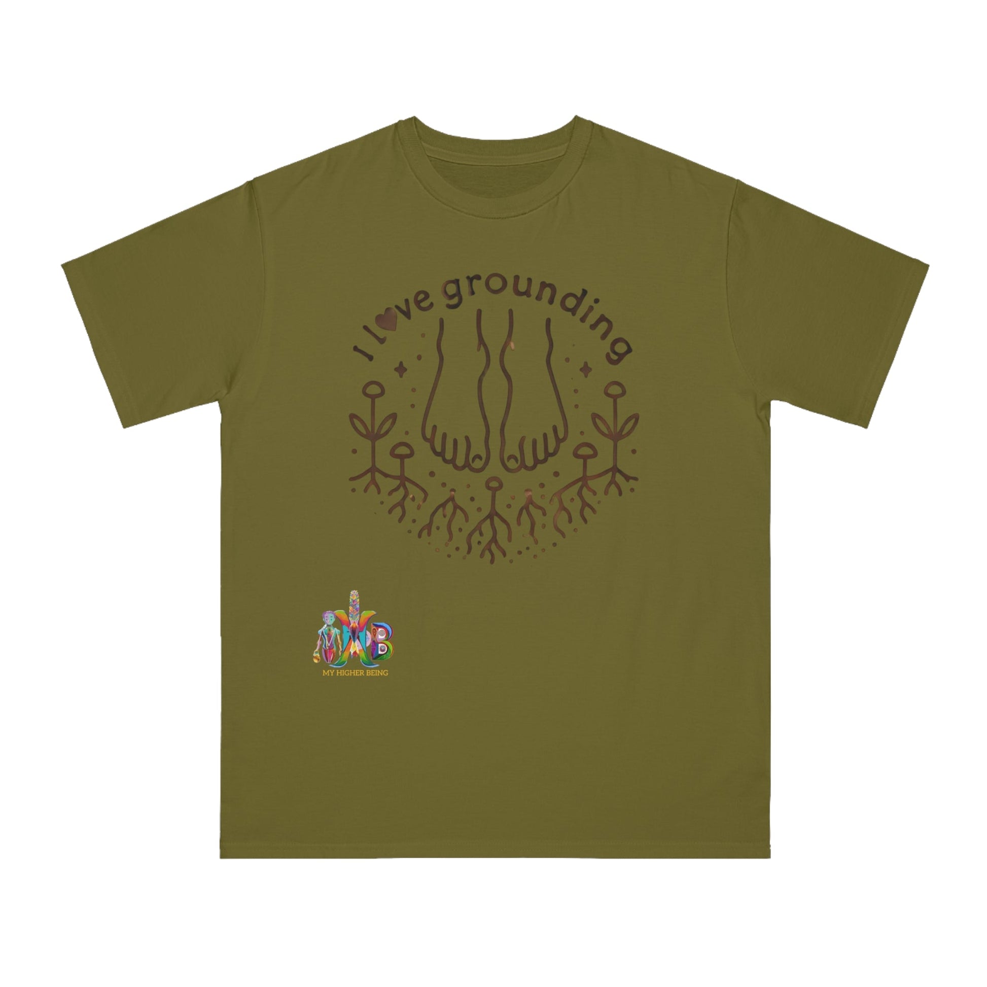 'I Love Grounding'_100% Organic Cotton T-Shirt - My Higher Being