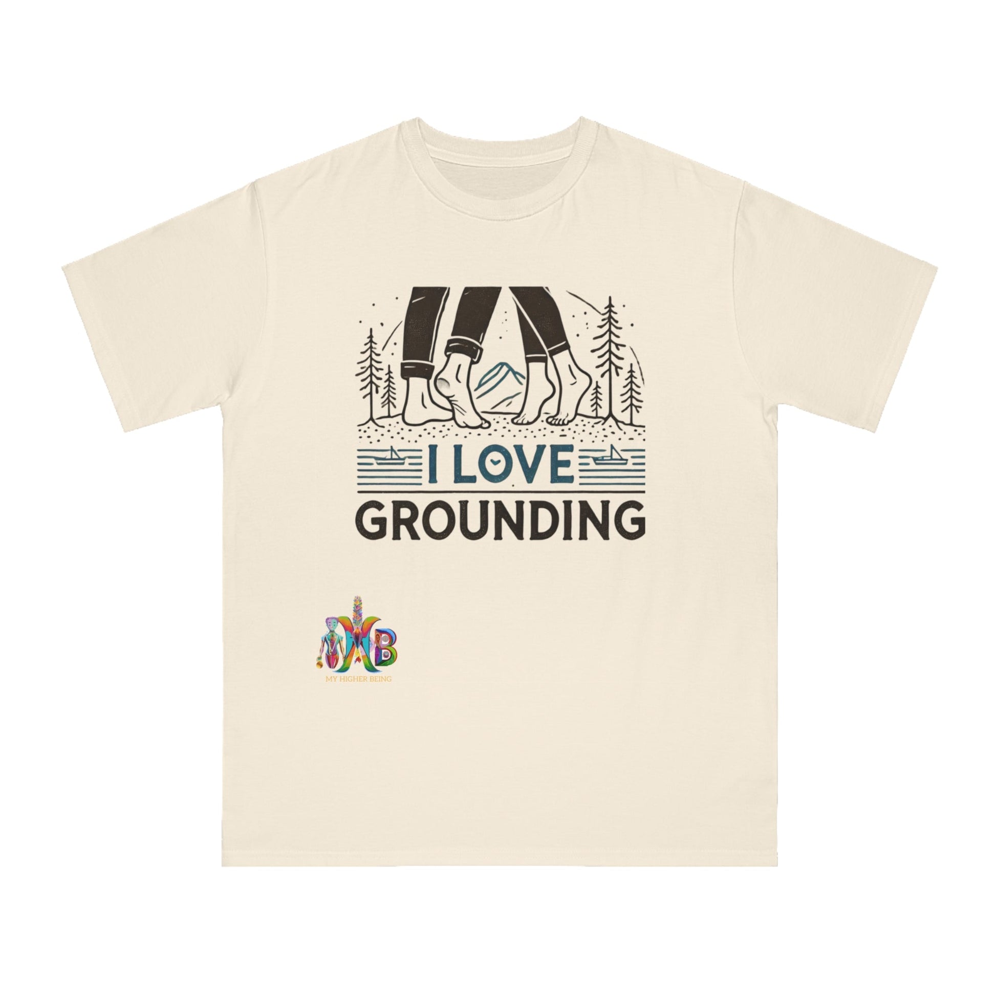 'I Love Grounding'_100% Organic Cotton T-Shirt - My Higher Being