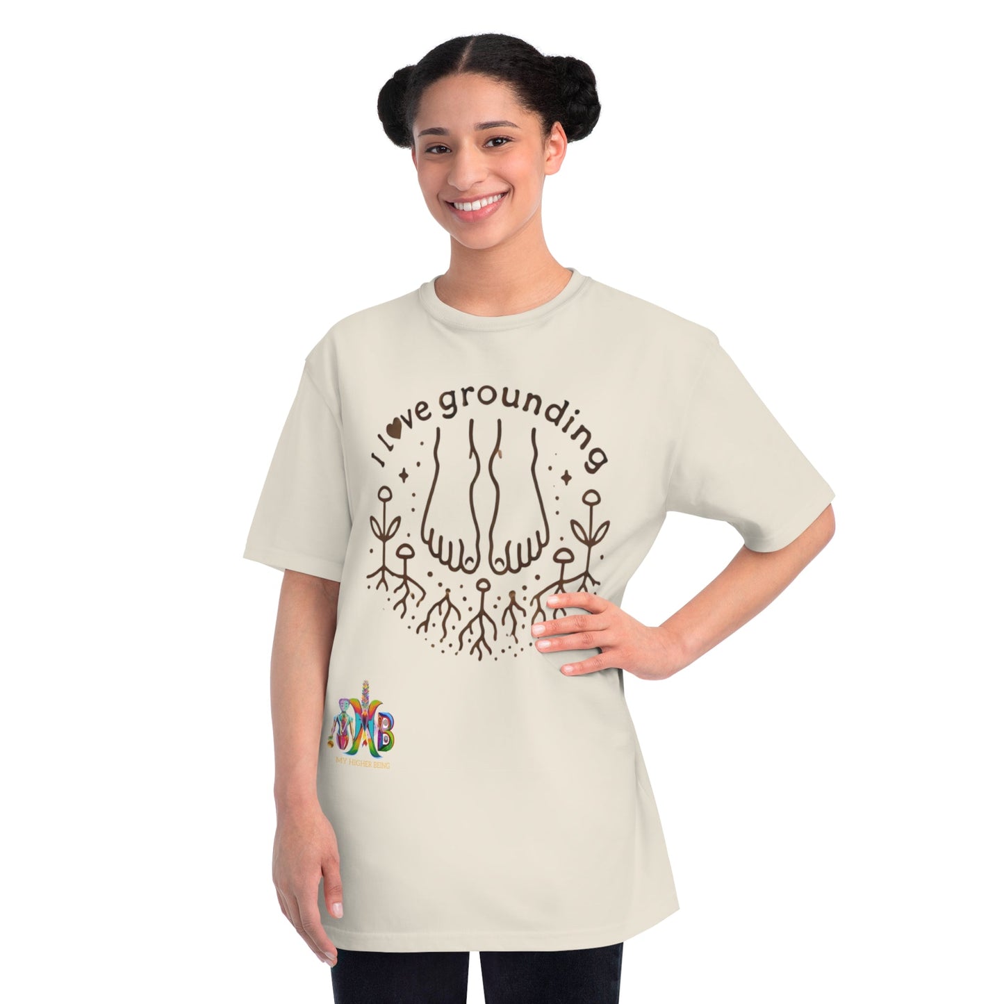 'I Love Grounding'_100% Organic Cotton T-Shirt - My Higher Being