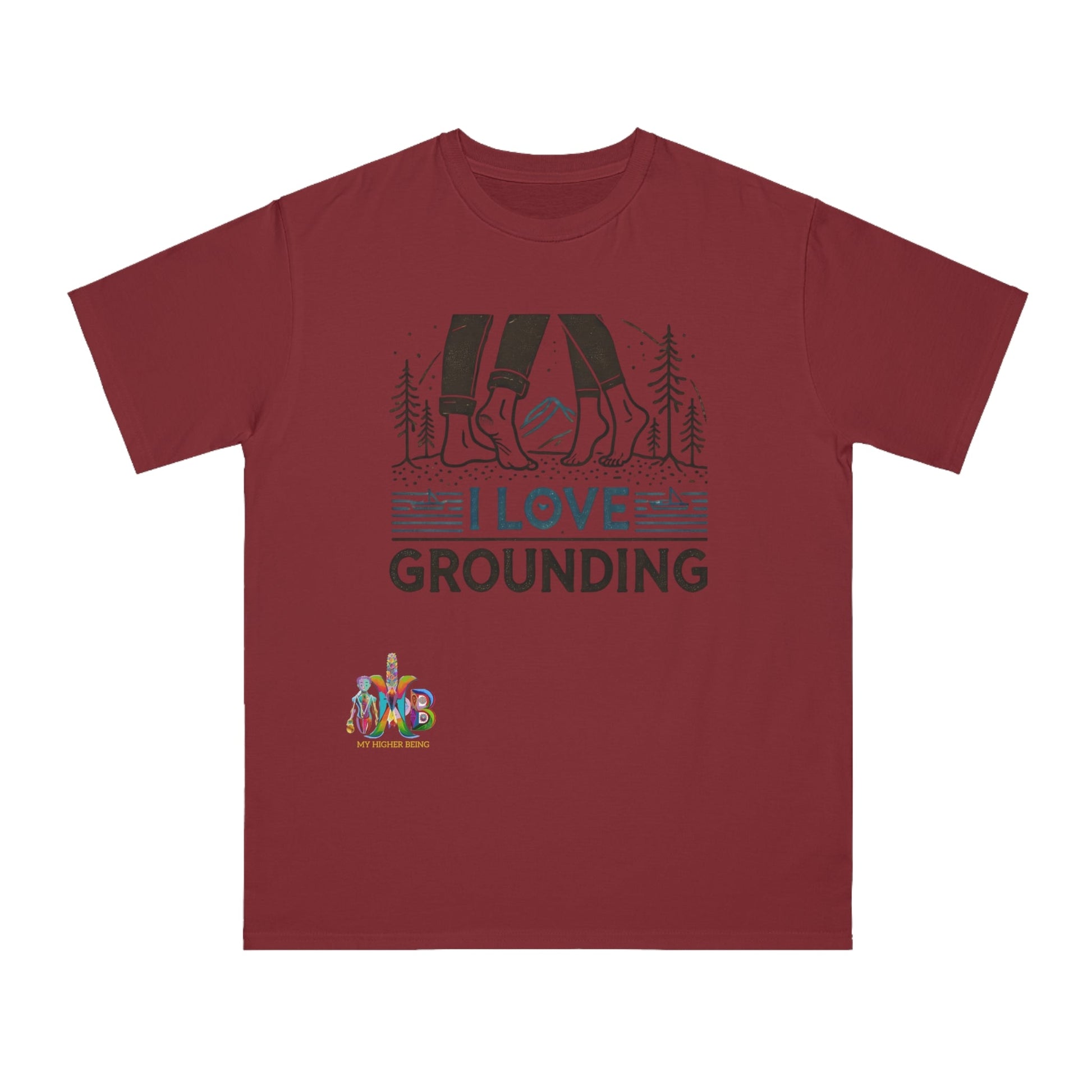 'I Love Grounding'_100% Organic Cotton T-Shirt - My Higher Being