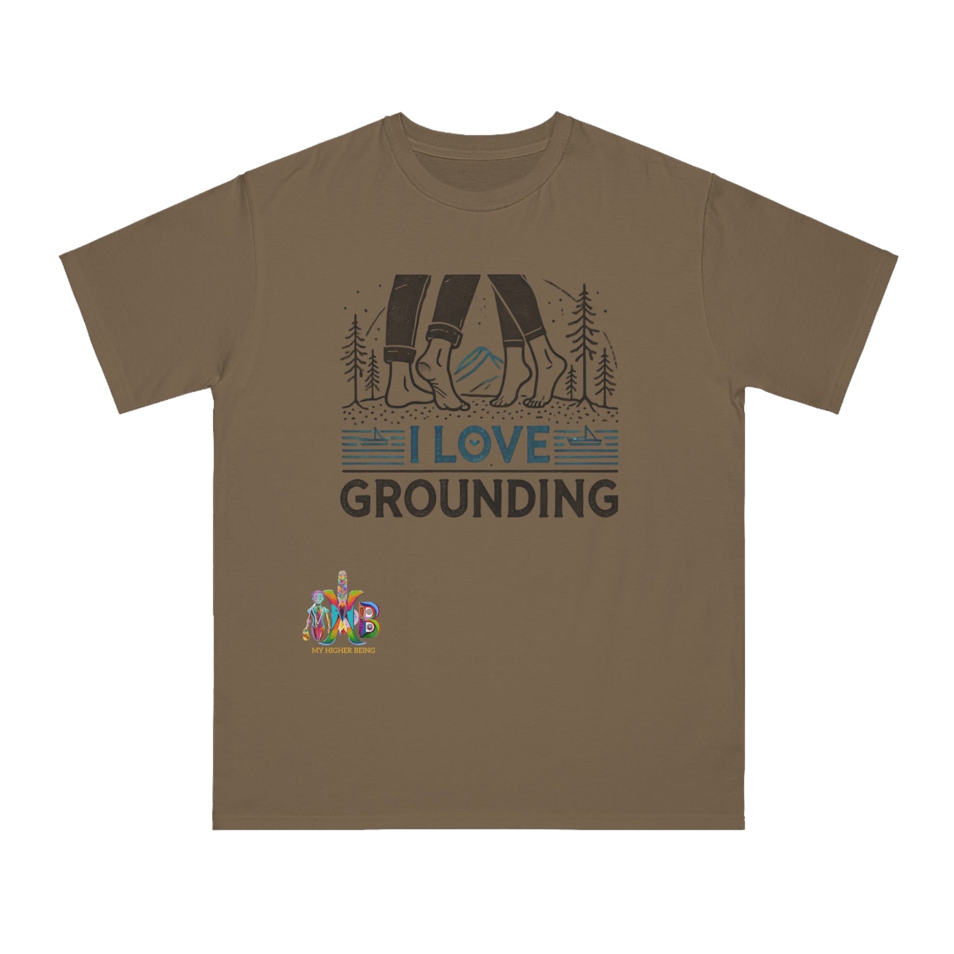 'I Love Grounding'_100% Organic Cotton T-Shirt - My Higher Being