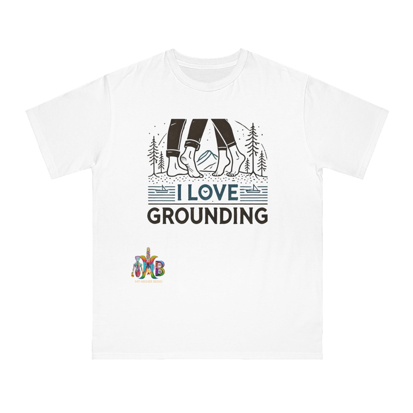 'I Love Grounding'_100% Organic Cotton T-Shirt - My Higher Being