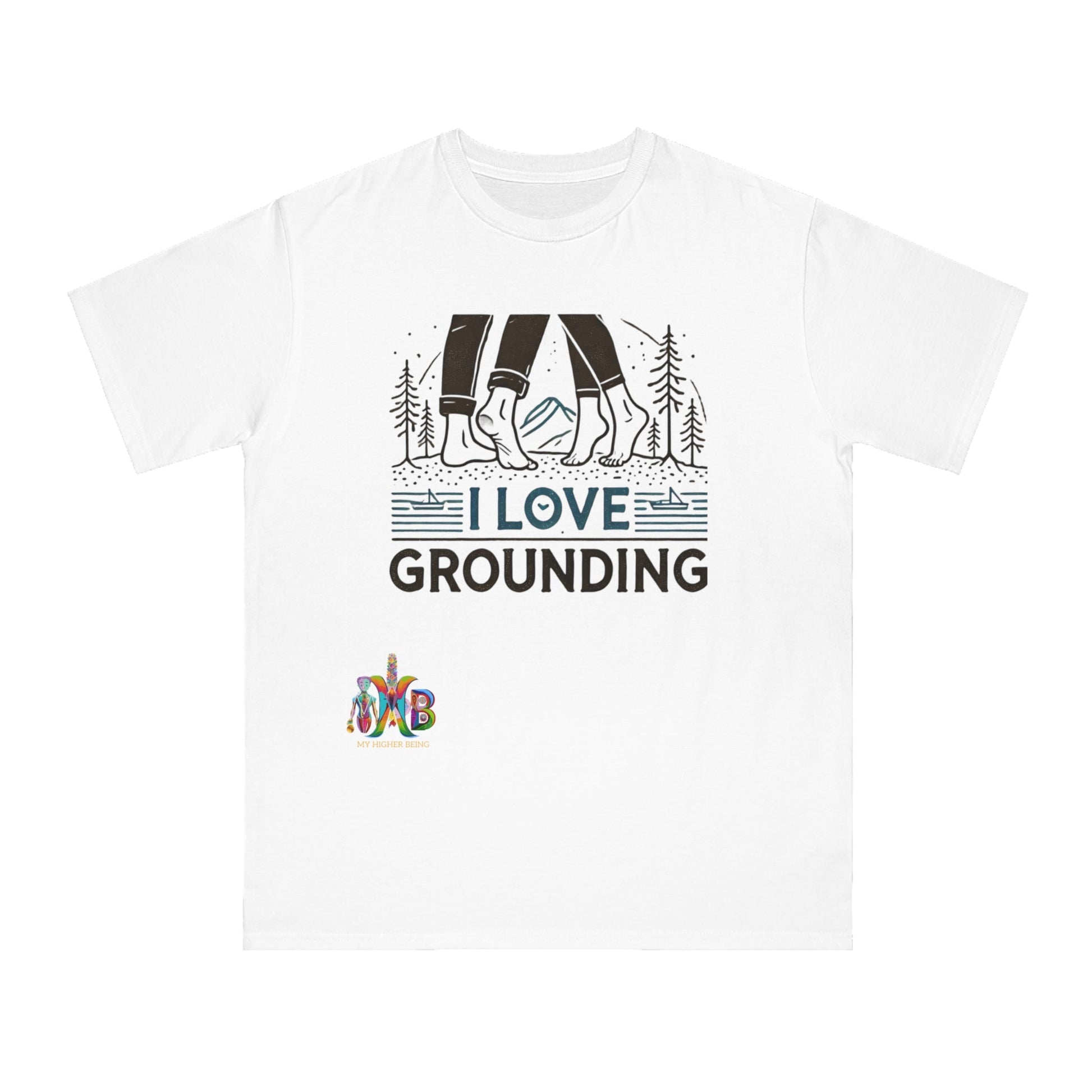 'I Love Grounding'_100% Organic Cotton T-Shirt - My Higher Being