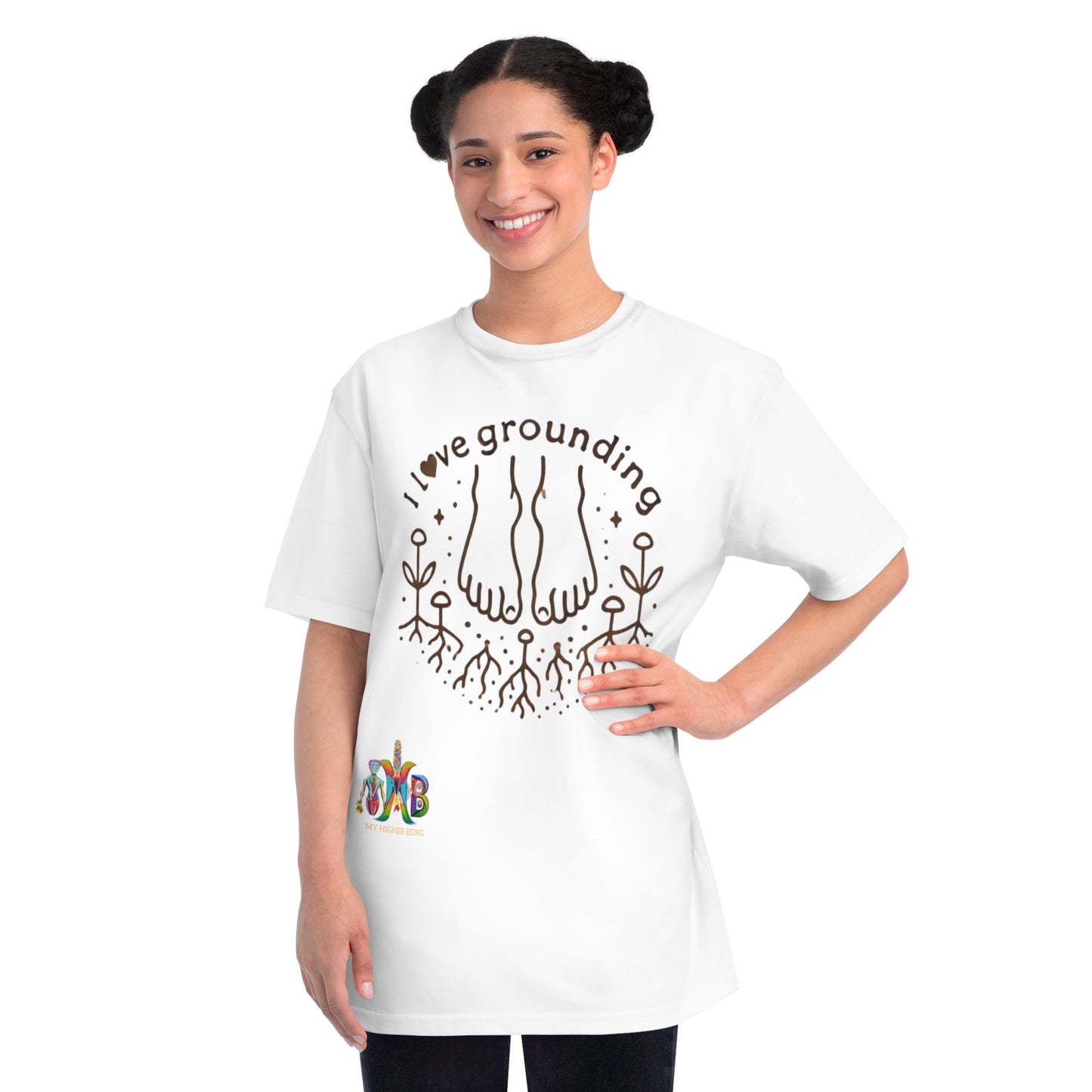 'I Love Grounding'_100% Organic Cotton T-Shirt - My Higher Being