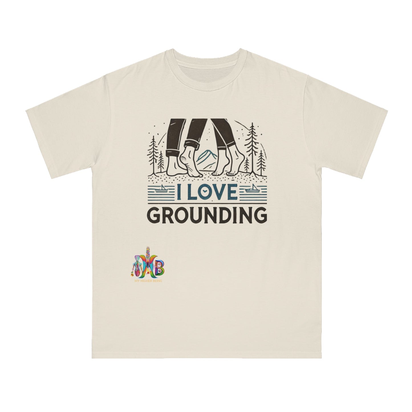 'I Love Grounding'_100% Organic Cotton T-Shirt - My Higher Being